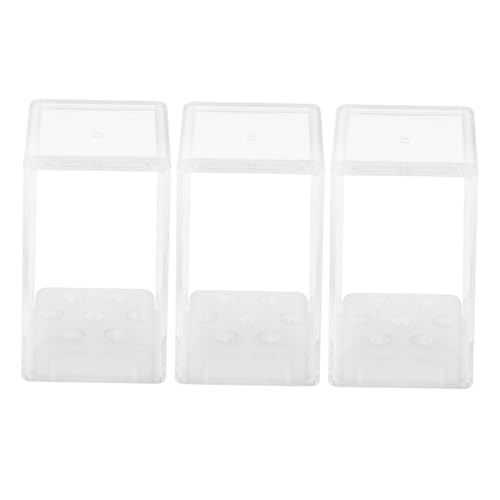 LRXIYODE 3 Stück Nagelfräser Bits Aufbewahrungsbox Teilig mit Transparentem Deckel Praktischer Nail Art Bits Organizer für und DIY Staubgeschützte Halterung für Schleifköpfe Langlebig und von LRXIYODE