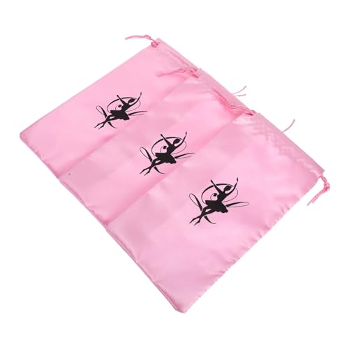 LRXIYODE 3 Stück Teiliges Ballettschuhtaschen für Mädchen aus Langlebigem Material mit Kordelzug Vielseitig für Training Gym und Reisen Modisches Design Passend zu Jedem Outfit von LRXIYODE