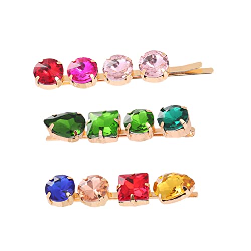 LRXIYODE 3 Stück Teiliges Bunter Rhinestone Haarclips Legierung Haarspangen für Frauen und Mädchen für von LRXIYODE