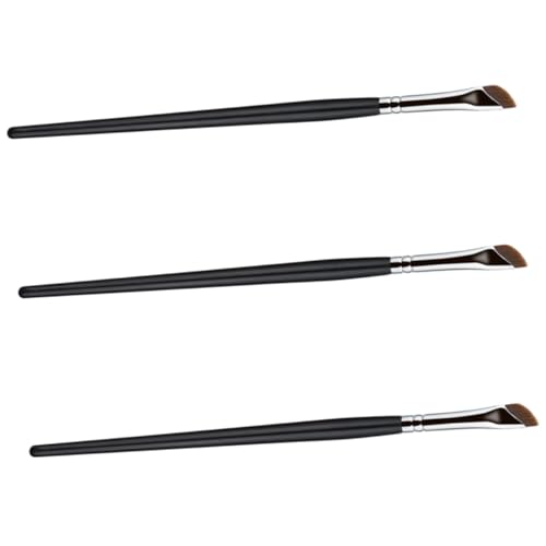 LRXIYODE 3 Stück Teiliges Eyeliner Augenbrauenpinsel Schrägem Pinselkopf Weiche Synthetische Borsten Vielseitig als Concealer Lidschattenpinsel Ergonomisch für Präzises Make up bei Damen von LRXIYODE