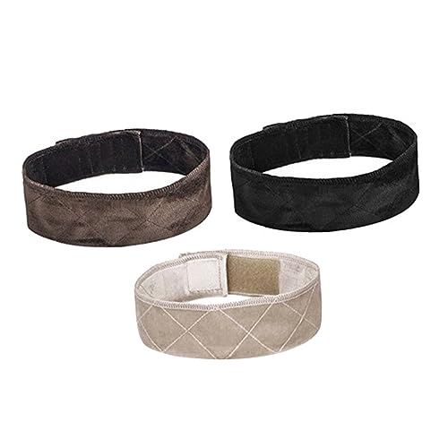 LRXIYODE 3 Stück Teiliges Haarband für Damen Verstellbare Selbstklebende Tapes für Perücken Rutschfeste Kopfbedeckung in Schwarz Braun und Beige Sicherer Kleber oder Clips von LRXIYODE