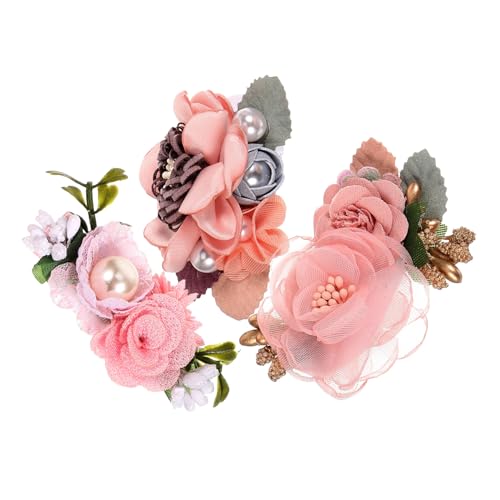 LRXIYODE 3 Stück Teiliges Haarspangen mit Künstlichen Blumen Haarklammern für Mädchen Haarschmuck Accessoires für Brautjungfern und Festliche Anlässe von LRXIYODE