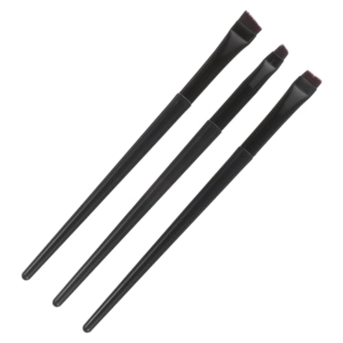 LRXIYODE 3 Stück Teiliges Kosmetik Augenpinsel mit Abgewinkeltem Eyeliner und Augenbrauenpinsel Leicht Kompakt Vielseitig für Präzises Augen Make Up für Profi und Anfänger Anwendung von LRXIYODE