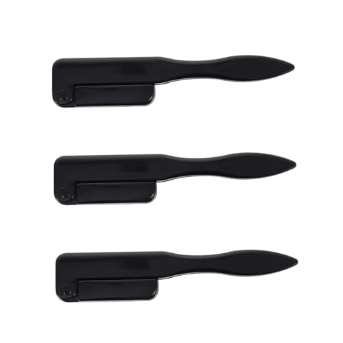 LRXIYODE 3 Stück Teiliges Mini Faltbar Ergonomisch Geformt mit Komfortablem Griff Lash Brow Comb Make up tool zum Trennen und Formen der Wimpern Tragbar für Damen und Mädchen von LRXIYODE