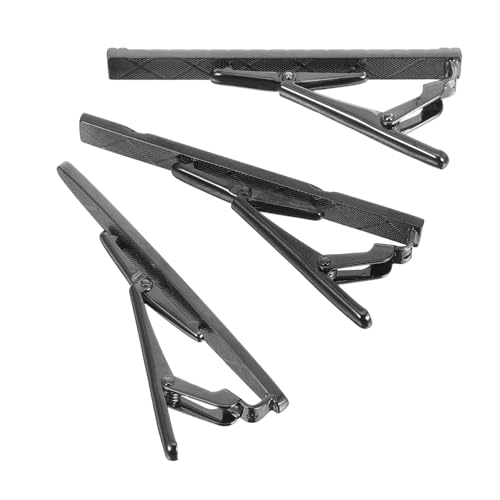 LRXIYODE 3 Stück Teiliges Minimalistischer Krawattenklammern für Herren Schwarze Kupferne Gravierte Krawattenbügel mit Reflektierendem Finish Leicht und Kompakt für Business Hochzeit und von LRXIYODE