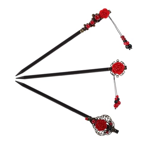 LRXIYODE 3 Stück Teiliges Retro Holz Haarstäbchen mit Quaste Chinesische Vintage Haarnadeln Elegante Damen Haarspangen für Festliche Anlässe und Traditionelle Frisuren LRXIYODE 3 Stück Teiliges Retro Holz Haarstäbchen mit Quaste Chinesische Vintage Haarnadeln Elegante Damen Haarspangen für Festliche Anlässe und Traditionelle Frisuren von LRXIYODE