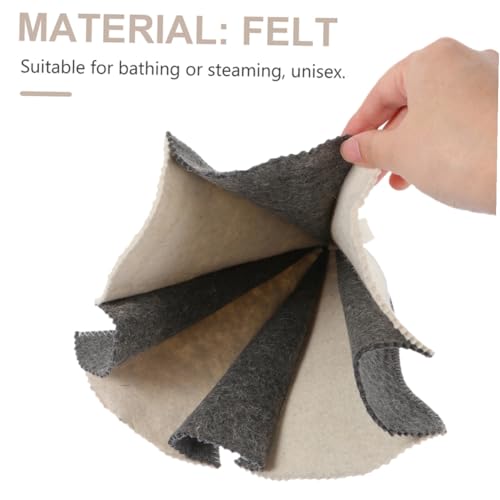 LRXIYODE 3 Stück Teiliges Saunahut Atmungsaktivem Filz Dickes Strapazierfähiges Kopfhauben Damen und Herren Vielseitige Sauna mütze für Entspanntes Saunieren von LRXIYODE