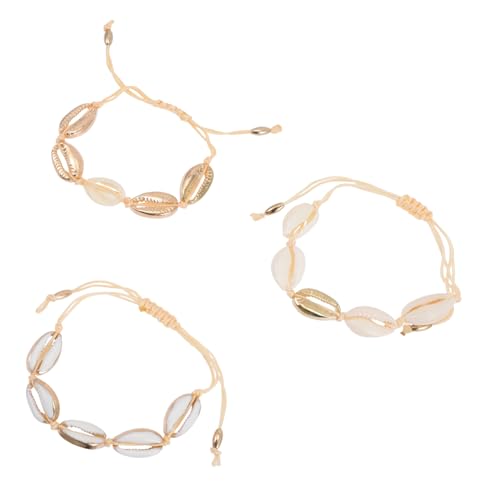 LRXIYODE 3 Stück Teiliges Verstellbares Beach Shell Armband und Fußkettchen für Damen Boho Strand Schmuck mit Geflochtenem Knoten als zu Besonderen Anlässen LRXIYODE 3 Stück Teiliges Verstellbares Beach Shell Armband und Fußkettchen für Damen Boho Strand Schmuck mit Geflochtenem Knoten als zu Besonderen Anlässen von LRXIYODE