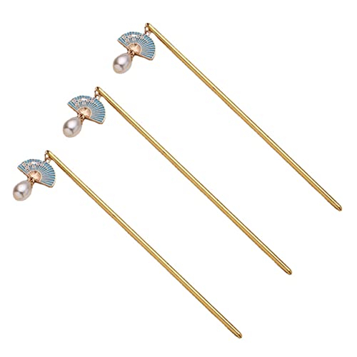 LRXIYODE 3 Stück Teiliges Vintage Haarnadeln Retro Haarschmuck für Damen Chignon Stäbe für Stilvolle Hochsteckfrisuren Langlebig und Elegant aus Metall für Lange Haare von LRXIYODE