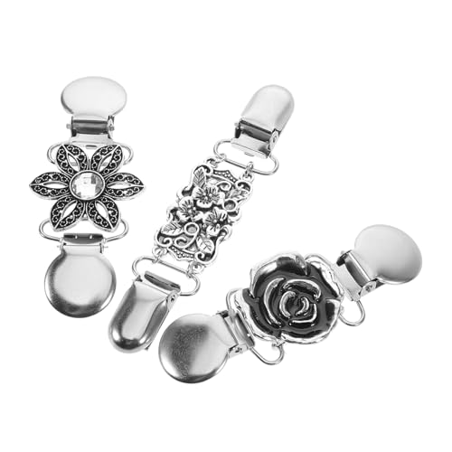 LRXIYODE 3 Stück Teiliges Vintage Pullover Clip Set für Frauen Multifunktionale Retro Broschen für Kleider Schals und Strickjacken Stilvolle Kleidung Clips für von LRXIYODE