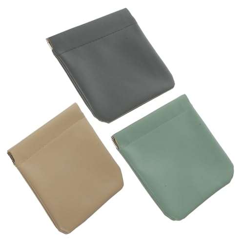 LRXIYODE 3 Stück Teiliges Wasserdichter Kleiner Kosmetiktaschen Reißverschluss Leichte Makeup Bags in Khaki Olivgrün und Dunkelgrau Multifunktionale Kulturbeutel für Damen Reisen und von LRXIYODE