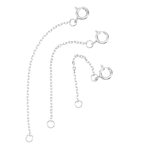 LRXIYODE 3 Stücke Silber Kettenverlängerung für Diy Armband Halskette Erweiterung Zubehör für Schmuckherstellung von LRXIYODE