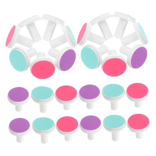 LRXIYODE 30 Stück Nail Buffer Aufsätze Elektrische Nagelfeile Ersatzpads für Junge Mädchen und Kleinkinder Ruhiges Polieren Sanftes Schleifen Schonendes Material Sicherer Nagelpflege Ersatz von LRXIYODE