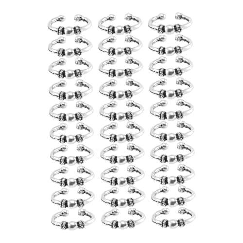 LRXIYODE 30 Stück Teiliges Dreadlocks Haarschmuck Metall Haar Ringe Flechtzubehör Langlebig für Damen und Herren Geeignet zur Haarverlängerung und Zopfdekoration bei Party Hochzeit und von LRXIYODE