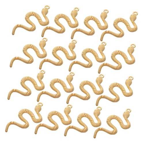 LRXIYODE 30 Stück Teiliges Schlangenanhänger aus Langlebiger Zinklegierung Handwerkskunst mit Detailreicher Politur Vielseitig für DIY Schmuckherstellung Wie Halsketten Ohrringe von LRXIYODE