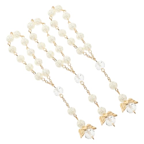 LRXIYODE 3stücke Teiliges Rosenperlen Armband Mit Engel Flügel Religiöse Handkette Gebetsrosenkranz Für Frauen Für Gottesdienste Und Besondere Anlässe von LRXIYODE