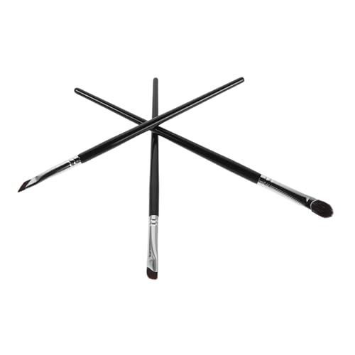 LRXIYODE 3stücke Lidschattenpinsel Flachem Eyeliner-pinsel Lidschatten-schwammpinsel Und Konturpinsel Für Augen Weiche Borsten Tragbar Mit Etui Für Täglichen Und Professionellen von LRXIYODE