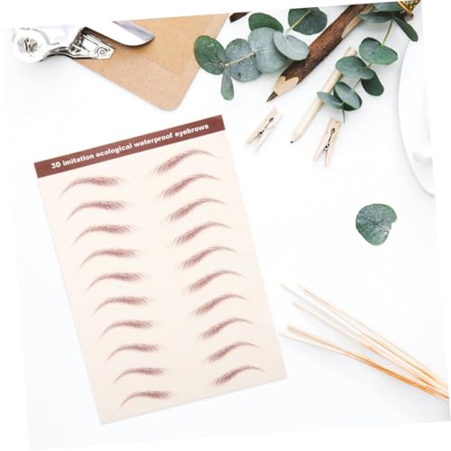 LRXIYODE 4 Blätter Wasserfeste Augenbrauen Aufkleber Haarähnlich Natürliche Fake Augenbrauen Schablonen Frauen Einfach Anzuwenden Sweatproof Transfer Tattoo von LRXIYODE