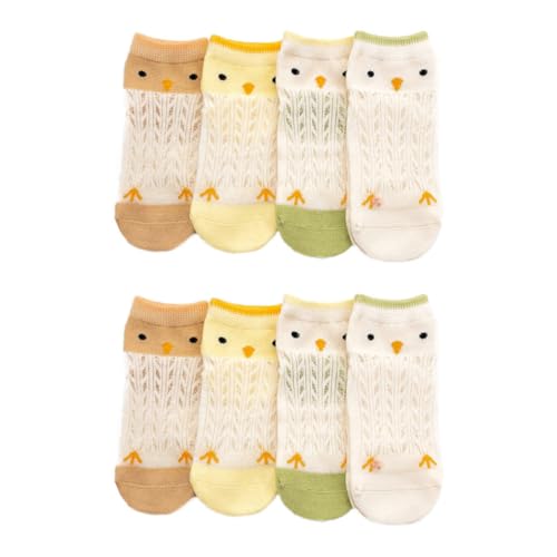 LRXIYODE 4 Paare Atmungsaktive Dünne mit Anti rutsch beschichtung Niedliches Küken design aus Gekämmter für Frühling und Sommer Fußlänge LRXIYODE 4 Paare Atmungsaktive Dünne mit Anti rutsch beschichtung Niedliches Küken design aus Gekämmter für Frühling und Sommer Fußlänge von LRXIYODE
