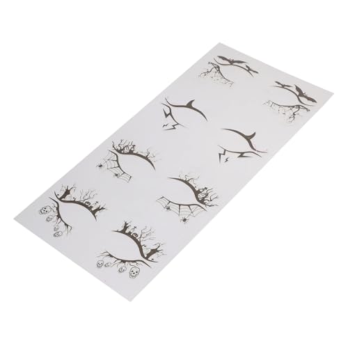 LRXIYODE 4 Paare Halloween Augenaufkleber Bat Spider Design Temporäre Make Up Sticker Leicht Atmungsaktiv Für Kostümparty Karneval Cosplay und Maskerade von LRXIYODE
