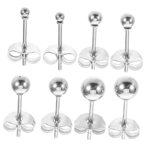 LRXIYODE 4 Paare Ohrstecker Damen Herren Runde Kugel Ohrstecker Knorpelschmuck Strapazierfähig Alltagsschmuck Elegant und Vielseitig von LRXIYODE
