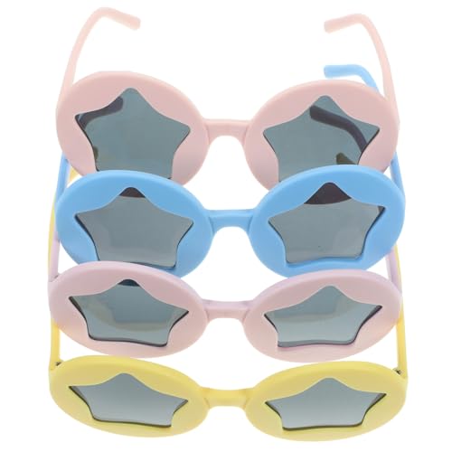 LRXIYODE 4 Paare Sonnenbrillen Rahmen Leichte Uv Schutzbrillen für Jungen Mädchen Sommer Eyewear Modisch Niedlich Cartoon Brille von LRXIYODE
