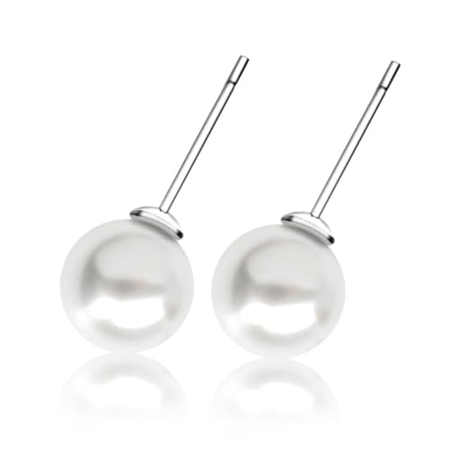 LRXIYODE 4 Paare Sterling Silber Ohrringe mit Natürlichen Süßwasserperlen Damen Ohrringe für Besondere Anlässe Wie Hochzeiten Verlobungen und Partys von LRXIYODE
