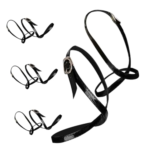 LRXIYODE 4 Paare Verstellbare High Heel Schuhriemen mit Schnallen Abnehmbare Kreuz Design Knöchelriemen für Frauen Rutschfeste Haltebänder für Sicheren Sitz und Verbesserte Stabilität Beim von LRXIYODE