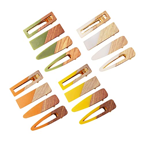 LRXIYODE 4stücke Acryl Haarspange Retro Haarspangen Schlichte Haarnadeln Bobby Pins Haarspange Haarnadeln Aus Acryl Und Holz Für Damen Mädchen Orange von LRXIYODE