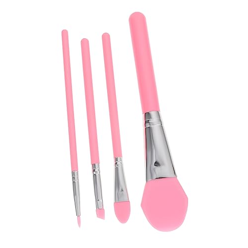 LRXIYODE 4 STÜCKE Teiliges Silikon Make Up Pinsel für Flüssige Kosmetik Wiederverwendbar Hautfreundlich für Gesichtsmaske Flüssigen Lidschatten und Foundation Professionelles Beauty Tool von LRXIYODE