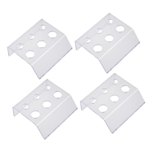 LRXIYODE 4 Stück Acryl Pigment Ink Cup Holder Teilig Transparenter Gebogener Tintenbecherhalter für Tattoo und Permanent Make Up Multifunktionaler Organizer für Studio und Zuhause Robust von LRXIYODE
