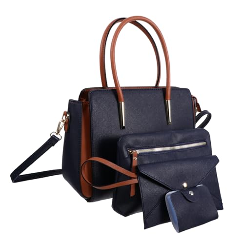 LRXIYODE 4 Stück Damen PU Schultertasche Teiliges Umhängetasche Große Kapazität Strapazierfähiger Gurt Vielseitig als Crossbody und Schultertasche Geeignet für Alltag und Outdoor von LRXIYODE
