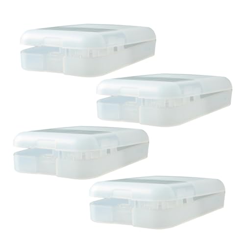 LRXIYODE 4 Stück Elektrisches Zahnbürstenkopf Aufbewahrungsetui Teilig Tragbarer Organizer für Zahnbürstenköpfe Stabiler und Sicherer für Reisen und Zuhause von LRXIYODE