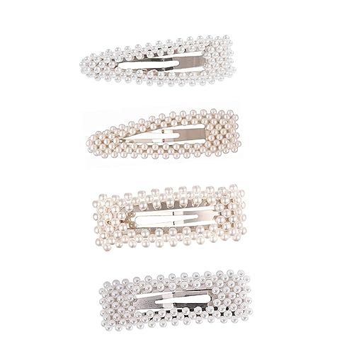 LRXIYODE 4 Stück Haarspangen für Damen und Mädchen Einfache Haarnadeln Gold und Silber Dreieckige und Rechteckige Designs Eleganter Haarschmuck für von LRXIYODE