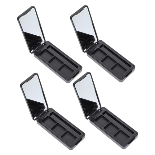 LRXIYODE 4 Stück Kompakte DREI Shadow Box Wiederverwendbare Lidschatten und Concealer Box für Reisen Make Up Aufbewahrungsbox mit Mehreren Fächern für Lidschatten Lippenstift und Mehr von LRXIYODE