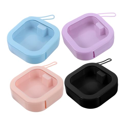 LRXIYODE 4 Stück Kompaktes Teiliges Schmuckkästchen Schwarz Tragbarer Schmuck Organizer mit Geräumigem Innenraum Langlebigem Material für Damen und Reisen von LRXIYODE