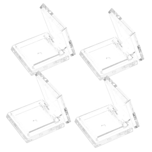 LRXIYODE 4 Stück Quadratische Transparente Lidschatten Boxen Leer Wiederbefüllbare Makeup Pans aus Robustem Kunststoff Vielseitig für Lippenbalsam Lippenstift und Lidschatten für Unterwegs von LRXIYODE