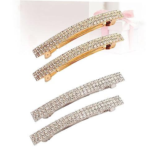 LRXIYODE 4 Stück Teiliges Crystal Haarspangen für Damen und Mädchen Wasser Haarklammern in Gold und Silber Langlebige Haarschmuck Accessoires für Vielseitiges Styling von LRXIYODE