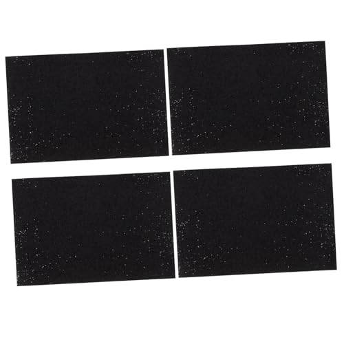 LRXIYODE 4 Stück Teiliges DIY Strass Aufkleber mit Glitzer PU Leder Selbstklebend für Auto Basteldekoration Ohrschmuck Handyhüllen Taschen und Haarschmuck Schwarz von LRXIYODE