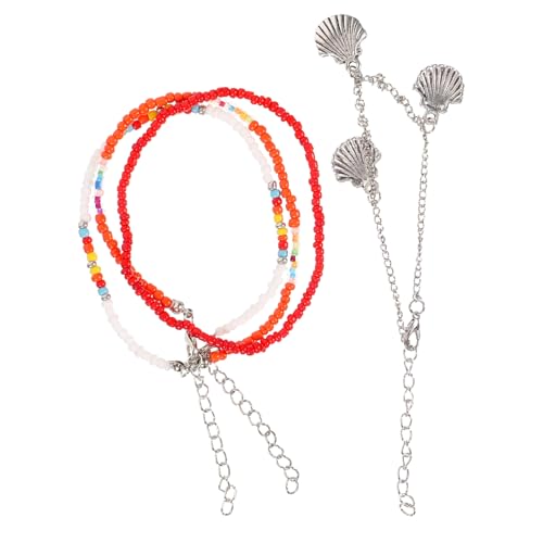LRXIYODE 4 Stück Teiliges Damen Fußkettchen Set mit Verstellbarem Design und Anhängern für Strandpartys Festivals und Besondere Anlässe Langlebiger Schmuck für Teenager und Frauen von LRXIYODE