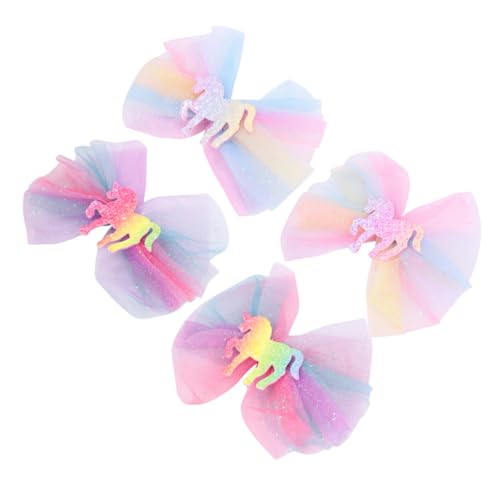 LRXIYODE 4 Stück Teiliges Einhorn haarspangen Mädchen Farbverlaufende Grün rosa Haarklammern Kreative Langlebige Haarschmuck accessoires für Frauen Modisch und Auffällig von LRXIYODE