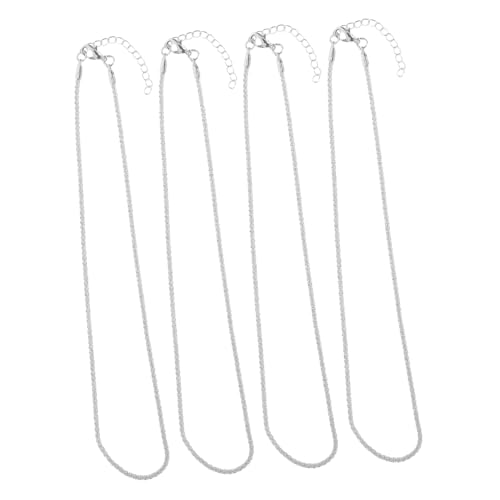 LRXIYODE 4 Stück Teiliges Funkelnde Clavicle Halsketten Schlichte Dünne Metallkette Minimalistischer Glitzer Choker Leichter Schmuck für Damen Eleganter Party und Prom Accessoire von LRXIYODE