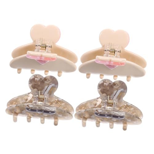 LRXIYODE 4 Stück Teiliges Große Herz haarklammern aus Acetat für Dickes Haar Einfache Anwendung Vielseitig für Damen und Mädchen Modische Haarklammern für Alltag und Besondere Anlässe von LRXIYODE