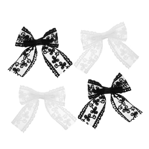 LRXIYODE 4 Stück Teiliges Haarnadeln mit Spitzen Schleifen Stilvolle Haarklammern für Damen Stilvolle Haar Accessoires mit Verspieltem Design für Hochzeiten Partys und Festliche Anlässe von LRXIYODE