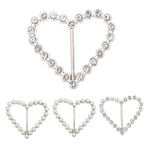 LRXIYODE 4 Stück Teiliges Herzförmige Schalclips aus Harz Multifunktionale Tuchverschlüsse Dekorative Day Buckle für Seidenschals Kleidungsecken Clip für Damen Hochzeits und von LRXIYODE
