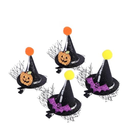 LRXIYODE 4 Stück Teiliges Modische Spitze Haarspangen für Mädchen Langlebige Halloween Haarschmuck mit Niedlichen Cartoon Motiven Leichte und Atmungsaktive Haarclips für Party und Alltag von LRXIYODE