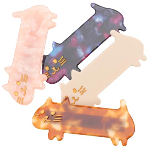 LRXIYODE 4 Stück Teiliges Niedliche Katzenhaarspangen für Mädchen Komfortabel Haarschonend mit Cartoon Katzenmotiv für Alltag Kostümpartys Weihnachten Halloween Vielseitig Einsetzbar von LRXIYODE