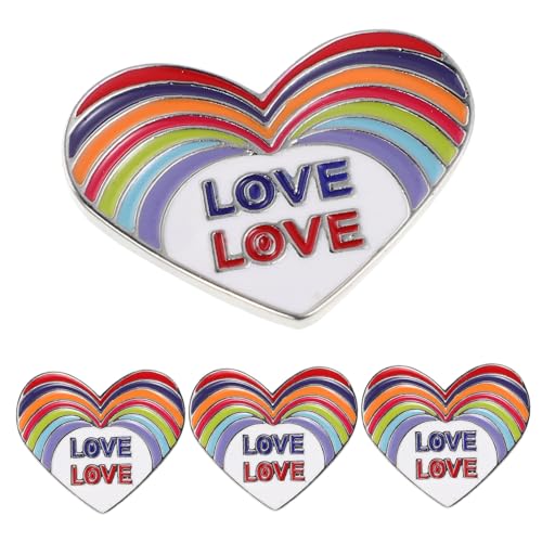 LRXIYODE 4 Stück Teiliges Rainbow Lapel Pin Handgefertigte Alloy Heart Brooch Langlebige Lgbtq Pride Anstecknadeln für Kleidung Rucksack Stilvolles Accessoire und Geschenkidee von LRXIYODE