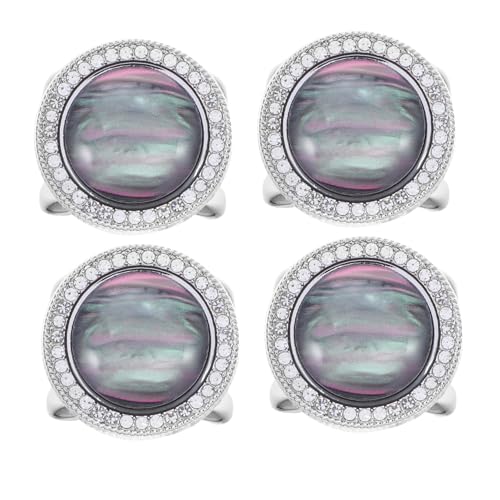 LRXIYODE 4 Stück Teiliges Silkschal Ring Clips für Damen Runde Metallschnallen für T Shirts und Pullover Vielseitige Schalhalter für Alltags und Besondere Anlässe von LRXIYODE