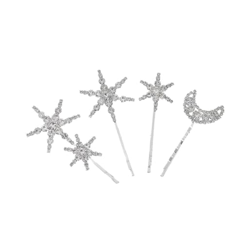 LRXIYODE 4 Stück Teiliges Strass Haarspangen aus Langlebiger Haarklammern für Damen und Mädchen Modischer Haarschmuck für Hochzeit Party und Alltag Silberfarben Glänzend von LRXIYODE